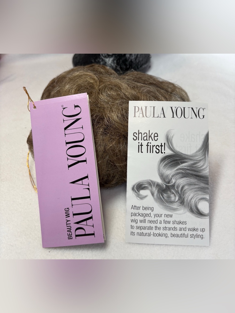 NIB Curly Synthetic Short Ash Blonde Wig Paula Young COLLEEN
